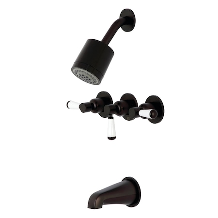 Tub And Shower Faucet, Oil Rubbed Bronze, Wall Mount